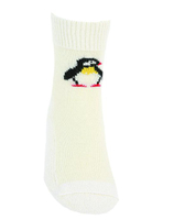 企鵝米白色紐西蘭羊毛襪(腳ㄚ子的羊毛衣*超厚襪)