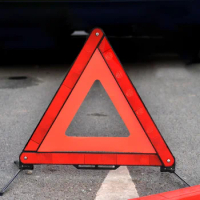 Car Triangle Reflective Tripod Emergency Breakdown Warning Reflective Sticker Safety Hazard Foldable Stop Sign Car Accessories