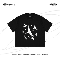 Lessegos Boxy Tshirt Fokker Heavyweight 16s Hitam