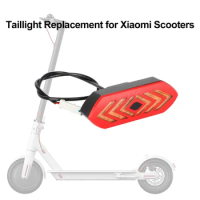 Electric Scooter Tail Light with Turn Signals Wireless Remote Control Safety Warning Taillight Brake Light for Xiaomi E-Scooters