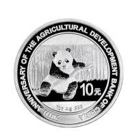 2014 China ADBC 20th 1oz Ag.999 Silver Panda Commemorative Coin 10 Yuan UNC