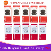 10 Pcs/lot Original Xiaomi Redmi Airdots 2 Earbuds Wireless Earphone Bluetooth AI Control Gaming Headset With Mic Wholesale