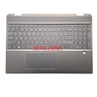 New For HP Spectre 15-DF Palmrest Upper Case Backlit Keyboard 4AX38TATP60 US