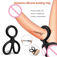 Cock Ring Silicone Penis Lock Rings Male Reusable Delay Ejaculation Ring Scrotum Bondage Goods Couple Cock Erection Erotic Toys