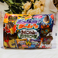 萬聖節🎃日本 meiji 明治蘑菇竹筍巧克力餅乾 8袋入 巧克力餅乾 蘑菇巧克力 竹筍巧克力