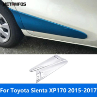 For Toyota Sienta XP170 2015 2016 2017 Chrome Side Door Fender Cover Body Skirt Molding Trim Exterior Accessories Car Styling