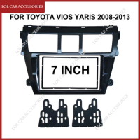 7 Inch For Toyota Vios Yaris 2008-2013 Car Radio Stereo Android GPS MP5 Player 2 Din Head Unit Casing Frame Fascia Dash Cover