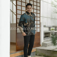 kemeja batik pria premium lengan panjang prabu reguler fit A21