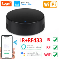 Tuya Smart RF IR Remote Control WiFi Smart Home Infrared Controller for Air Conditioner ALL TV LG TV Support Alexa,Google Home