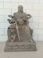 木雕佛像造像擺飾，彩繪工藝，真武大帝高60厘米