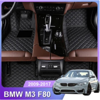 Custom Fit Car Floor Mat for BMW M3 F80 2009-2017 Accessories Interior Rug Thick Carpet Customize for Left and Right Drive