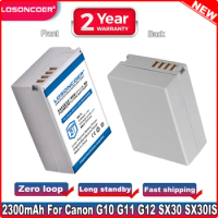 LOSONCOER NB-7L NB 7L NB7L 2300mAh Battery For Canon PowerShot G10 G11 G12 SX30 SX30IS Battery ~In Stock