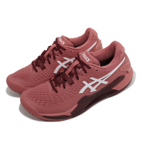 asics 亞瑟士 網球鞋 GEL-Resolution 9 女鞋 磚紅 白 運動鞋 緩震 亞瑟膠 亞瑟士(1042A208600)
