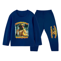 Baju Tidur Anak Gambar Chimpanzini Bananini Piyama Setelan Panjang Ukuran (S-XXL) 1 Sampai 10 Tahun 