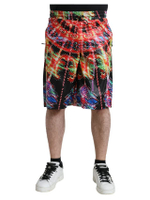 Mens Casual Shorts Las Vegas Print in Black