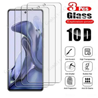 3PCS For Xiaomi 11 Lite 5G NE 11i Hypercharge 11T Pro 4G MI 11X Mi11 Xiaomi11 11Lite Tempered Glass Protector Screen Cover Film