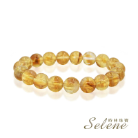 【Selene】晶透黃水晶手珠(9-10mm)