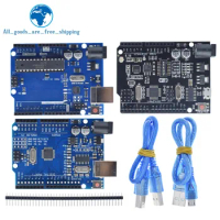 UNO R3 Development Board ATMEGA328P CH340 / ATEGA16U2 Compatible For Arduino with Cable R3/R4 UNO Proto Shield Expansion Board