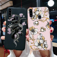 Cool Painted Cover For Samsung Galaxy A20s A20 A20e Luxury Black Snake Dragon Phone Cases For Samsung A 20 s 20e A20s Soft Funda