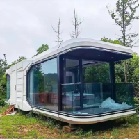 Internet celebrity mobile apartment, space capsule, outdoor finely decorated house