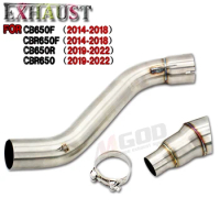 For CB650F CBR650F CBR 650F 2014-2018 CB650R CBR650 2019-2022 Motorcycle Exhaust Elbow Modified Escape Moto Pit Middle Link Pipe