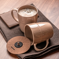 歐式簡約杯子家用早餐杯咖啡杯個性大容量陶瓷馬克杯帶蓋 陶瓷杯 馬克杯 咖啡杯