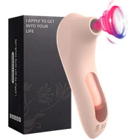 Powerful Clit Sucker Vibrator Tongue Vibrating Nipple Sucking Blowjob Clitoris Stimulator Etotic Sex Toys For Women Masturbators