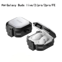 2023 New(with Secure Lock)Clear Carbon Fiber Case Cover for Samsung Galaxy Buds 2 Pro/Buds Pro/Buds 2/Buds Live/Buds FE Case