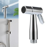 Protable Bidet Toilet Sprayer Stainless Steel Handheld Bidet Faucet Spray Homes Bathrooms Shower Head Self Cleaning Accessory