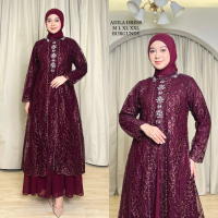 | Gamis Pesta Outer Lepas Pasang - Brukat Premium Realpict