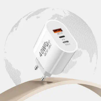 Scratch-resistant Charger Reliable 40w Dual Pd Type-c/usb Travel Charger Adapter Compact Multi-protection Eu for Fast for Mobile