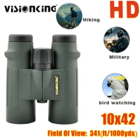 Visionking 10x42 Military Glasses Binoculars Professional Roof Bird Watching Hunting Telescope Waterproof Bak4 Guide Scope