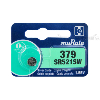 【muRata村田】SR521SW/379 1.55V 鈕扣型 氧化銀電池-5顆入(適用 SR521.V379.V520.9938...)