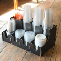 紙杯收納架 桌面一次性創意杯架 奶茶店取拖器收納盒 置物架杯子架子【不二雜貨】