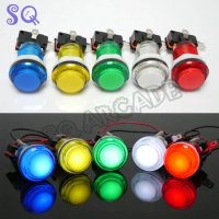 6pcs 33MM 12v Transparency Illuminated Arcade button with Microswitch and LED - Screw fix/Arcade Accessories/Game Machine