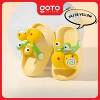 Goto Snailo Sandal Slop Anak Karet Anti Slip Lucu Karakter Siput 24/25 YELLOW