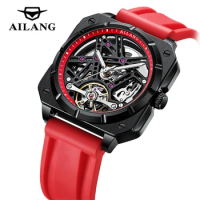Brand New ailang Men's Watch Luxury Original Fashion Waterproof Automatic Skeleton Luminous Square Watch