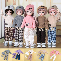 New fashion Sweater BJD Doll Clothes Outfit for 1/6 30cm BJD Dolls 12inch Girl Boy Doll Clothes with Pants Hat Socks