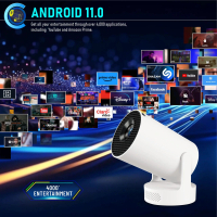 ZIYAO Proyektor HY300Ultra Terlaris H713 Android 13 4K dengan Pembesar Suara Pintar dan Fokus Elektr