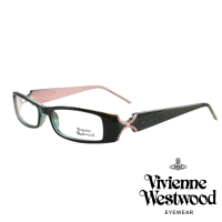 【Vivienne Westwood】經典雙弧線設計光學眼鏡(黑/粉 VW104_03)