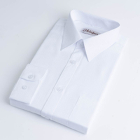 【CHINJUN/35系列】勁榮抗皺襯衫-長袖、白底白條紋、8026