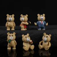 Cute Teddy Bear Garage Kit Desktop Ornaments Different Postures Vivid Cartoon Bear Doll Model Kits