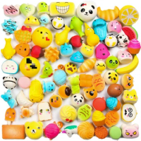 10Pcs/Set Kawaii Soft Squishy Slow Rising Bread Cake Donut Food Animal Toys For Children Kids Cute Stress Relief Toys Funny Gift