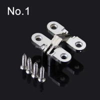 Brand New 10PCS Invisible Concealed Cross Door Hinges Stainless Steel Wood Cases Jewelry Gift Box Cabinet Hinges Loading 6KG/PCS