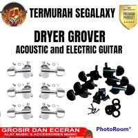 (BISA COD) Dryer Gitar Acoustic and Electric Dryer Grover Tuning Machine Guitar 3L 3R Bonus Pick