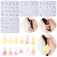 Earring Pendant Silicone Mold Geometric Epoxy Resin Jewelry Making Molds DIY Keychain Earring Charms Jewelry Epoxy Resin Crafts