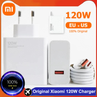 120W Xiaomi Charger Original Turbo Hyper Charge Fast Gan Charging Cable EU US Power Adapter Mi 13T 13 12 Redmi Note 13 12 Pro+