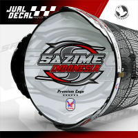 Stiker Sangkar Murai SAZIME INDONESIA WHITE  Custom Decal Tebok Kandang Burung Kacer Anis Variasi