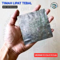 TIMAH LIPAT PANCING/TIMAH DAUN BAHAN TEBAL 9,5cm × 9,5cm