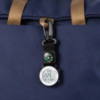 Pocket Watch Quartz Waterproof Sports Hiking Carabiner Pocket Watch Vintage Clock Nurse Fob Pocket carabiner clip Watch
